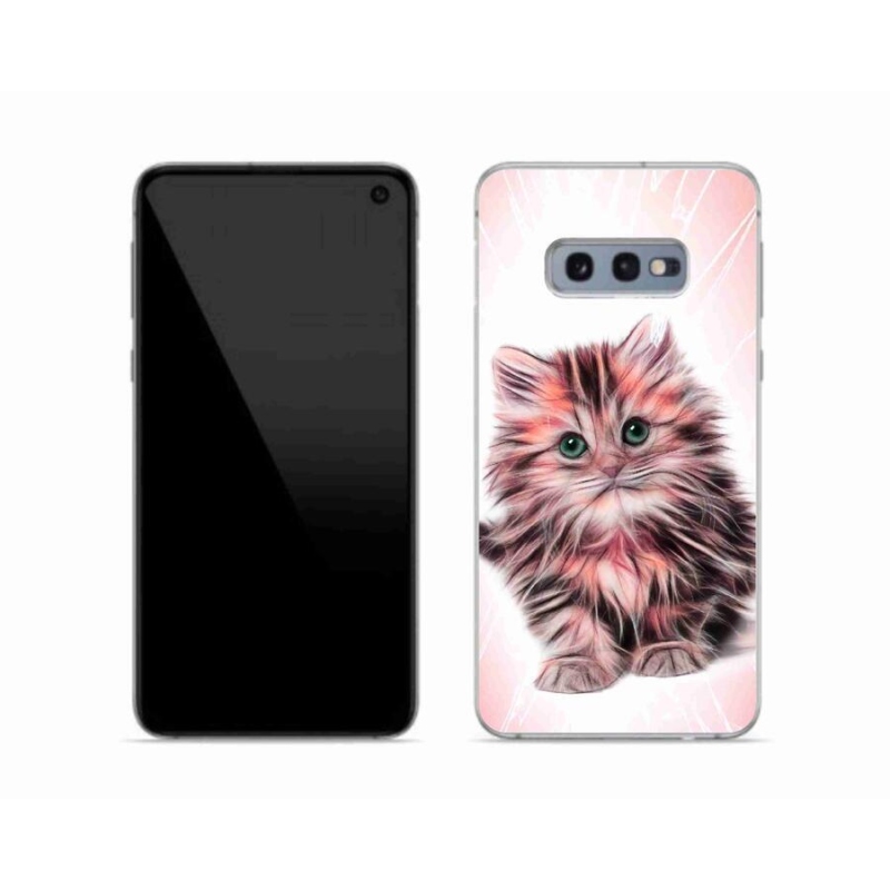 Gél borítás mmCase Samsung Galaxy S10e készülékhez - aranyos cica