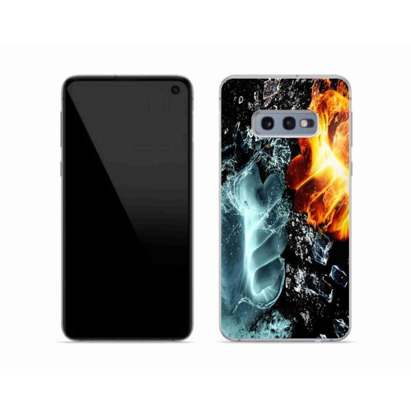 Zselés borítás mmCase Samsung Galaxy S10e - víz és tűz