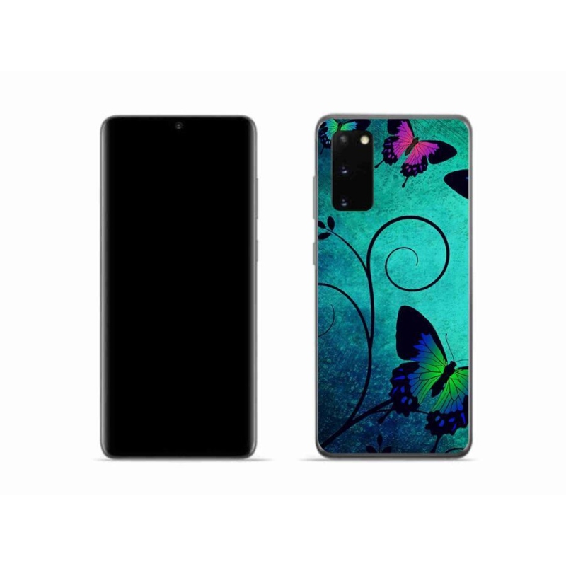 Gél védőhuzat mmCase Samsung Galaxy S20 készülékhez - színes pillangók