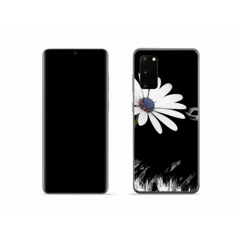 Gél védőhuzat mmCase Samsung Galaxy S20 készülékhez - fehér virág