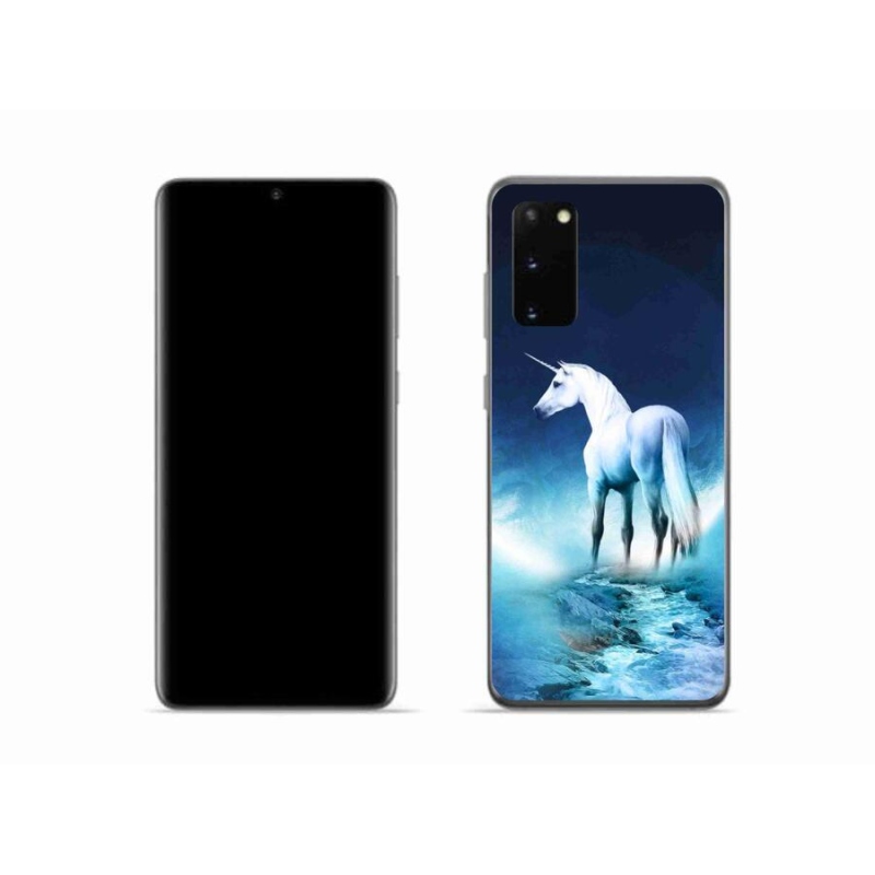 Gél védőhuzat mmCase Samsung Galaxy S20 készülékhez - fehér egyszarvú