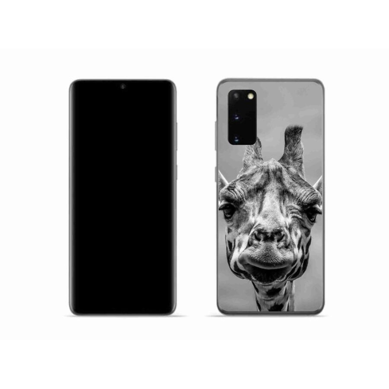 Zselés borítás mmCase Samsung Galaxy S20 készülékhez - fekete-fehér zsiráf
