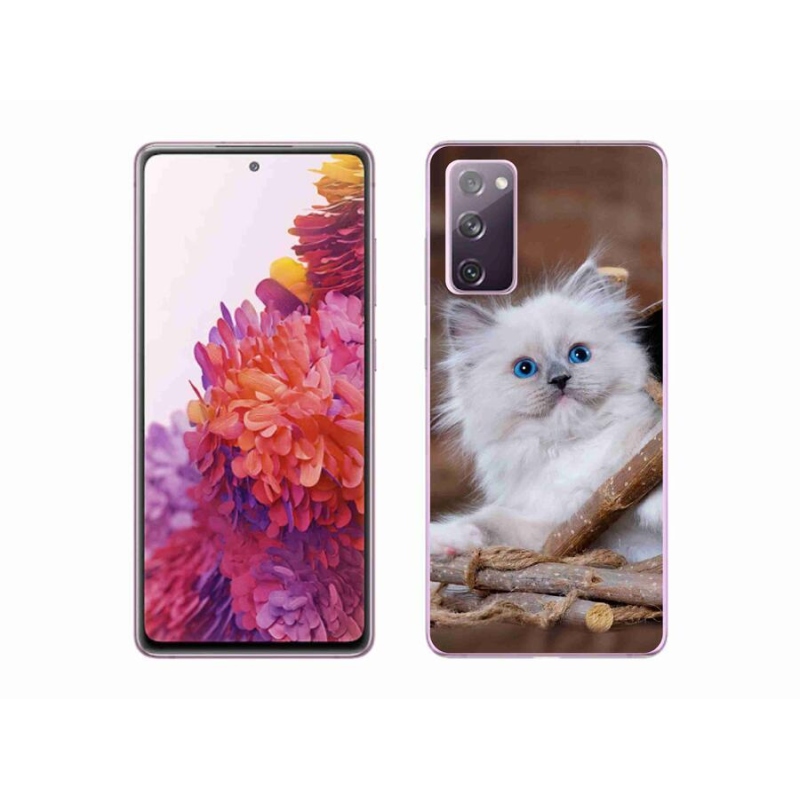 Gél védőhuzat mmCase Samsung Galaxy S20 FE készülékhez - fehér cica