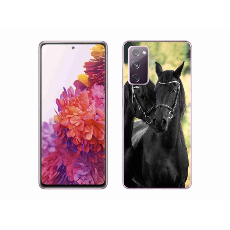 Zselés borítás mmCase Samsung Galaxy S20 FE - két fekete ló