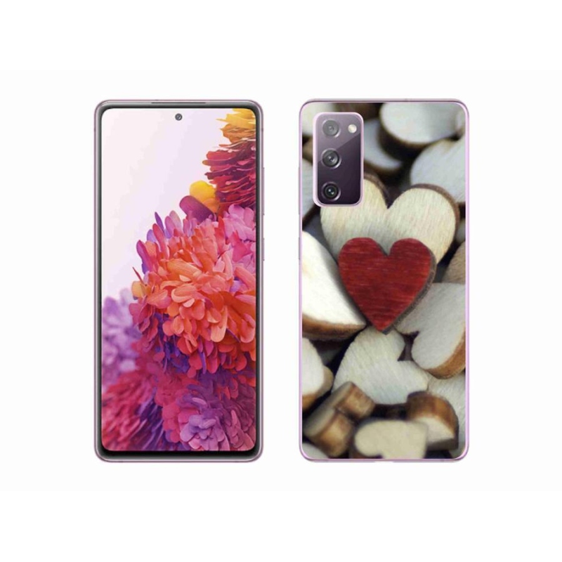 Zselés borítás mmCase Samsung Galaxy S20 FE készülékhez - gravírozott piros szív