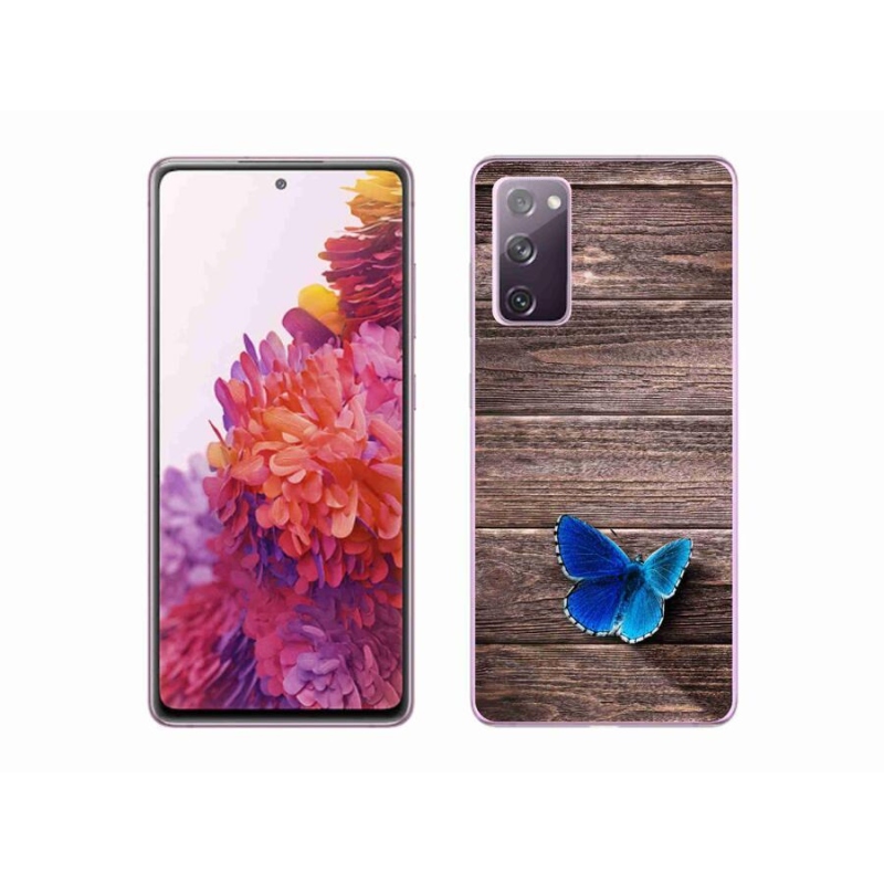 Gél védőhuzat mmCase Samsung Galaxy S20 FE - kék pillangó 1