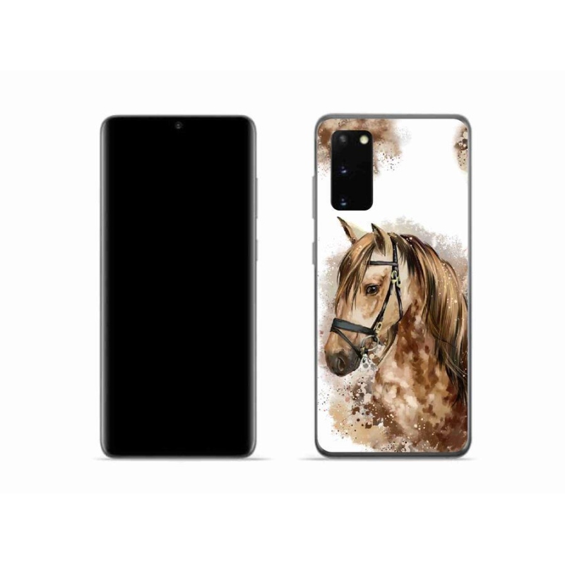 Zselés borítás mmCase Samsung Galaxy S20 készülékhez - barna rajzfilm ló
