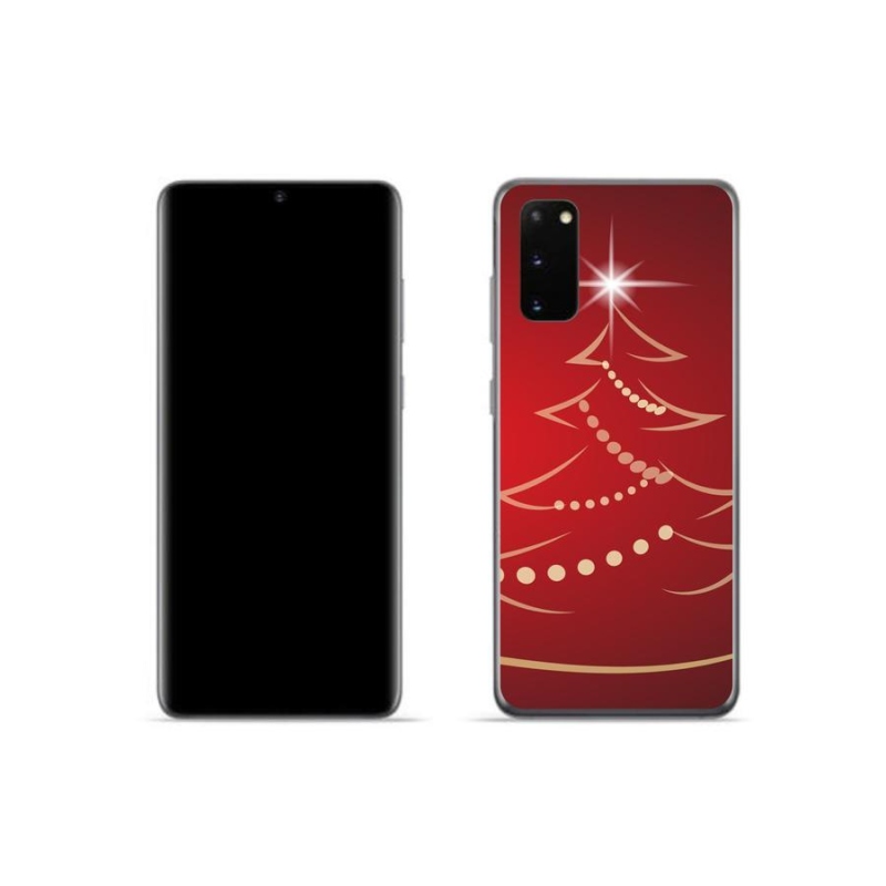 Gél borítás mmCase Samsung Galaxy S20 készülékhez - karácsonyfa karikatúra