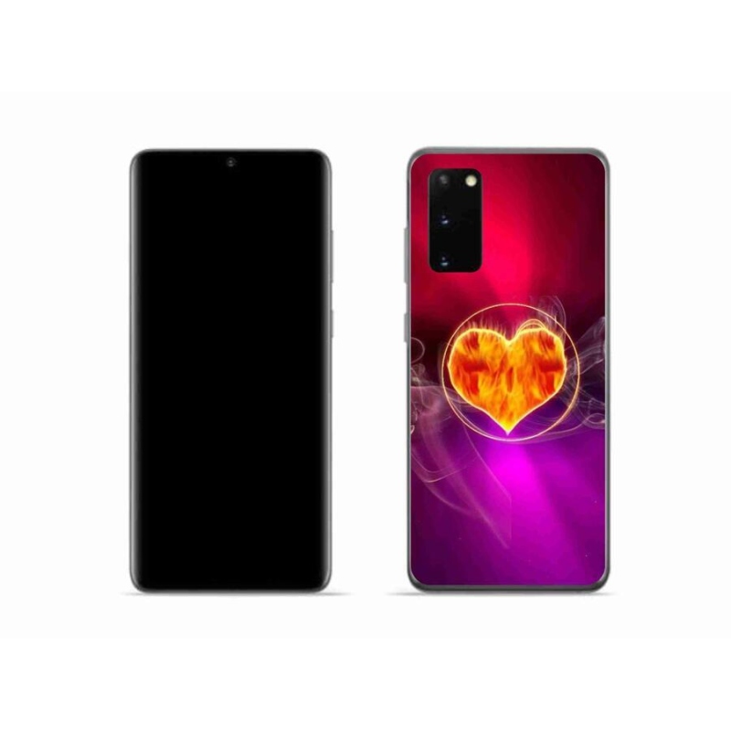 Gél borítás mmCase Samsung Galaxy S20 készülékhez - tűz szív