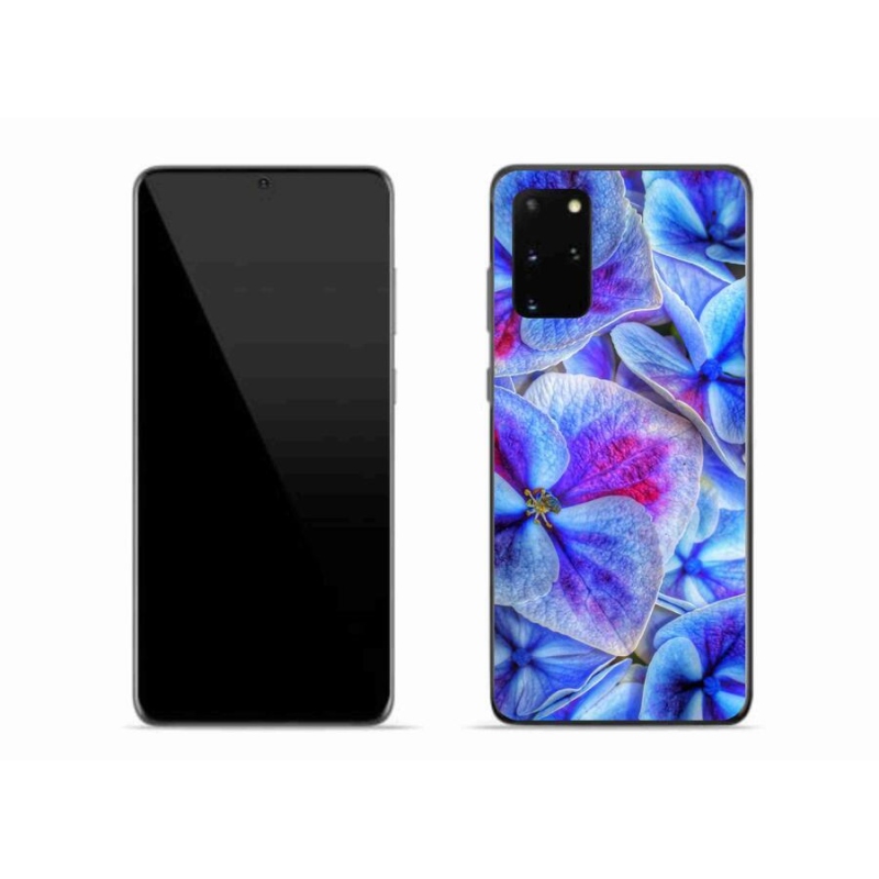 Gél védőhuzat mmCase Samsung Galaxy S20 Plus - kék virágok 1