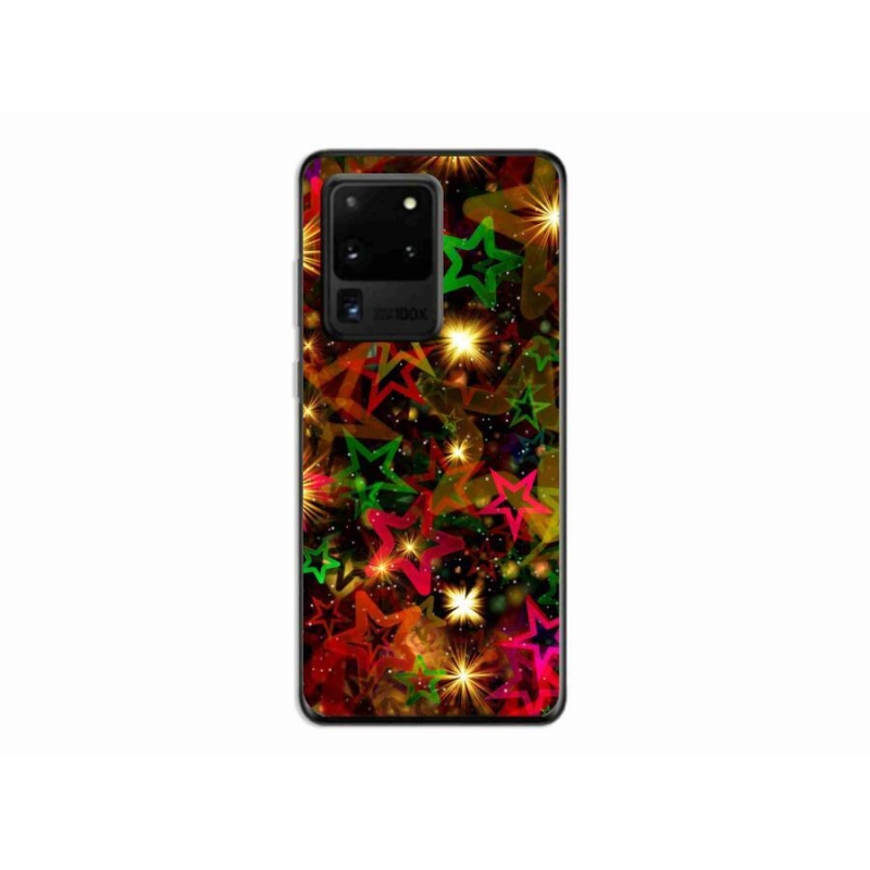 Gél védőhuzat mmCase Samsung Galaxy S20 Ultra készülékhez - színes csillagok
