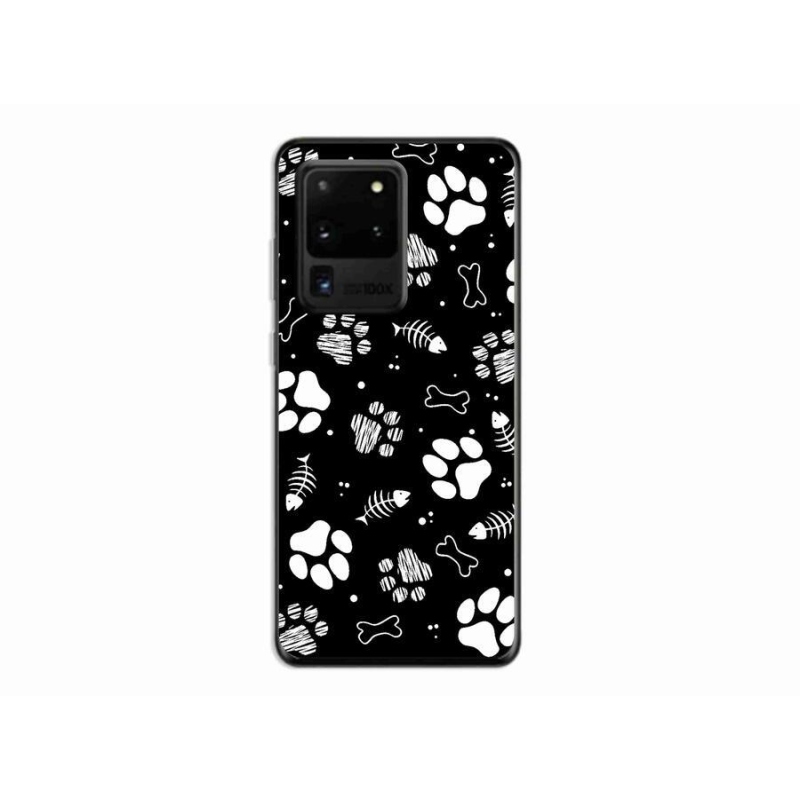 Gél borítás mmCase Samsung Galaxy S20 Ultra készülékhez - kutyamancsok