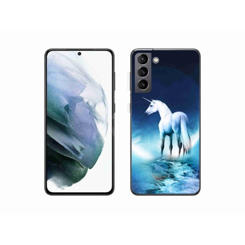 Zselés borítás mmCase Samsung Galaxy S21 készülékhez - fehér egyszarvú