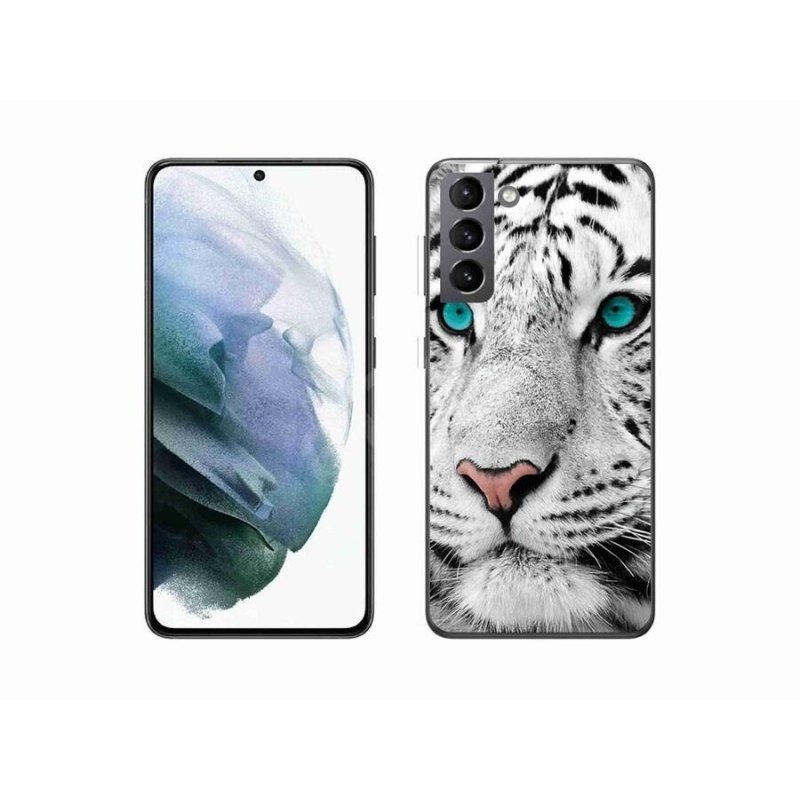 Zselés borítás mmCase Samsung Galaxy S21 - fehér tigris