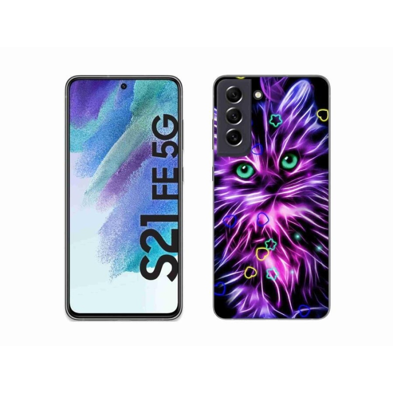 Zselés borítás mmCase Samsung Galaxy S21 FE 5G - absztrakt macska