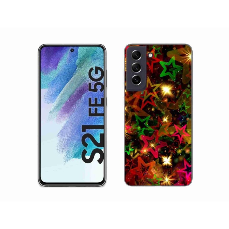 Zselés borítás mmCase Samsung Galaxy S21 FE 5G - színes csillagok
