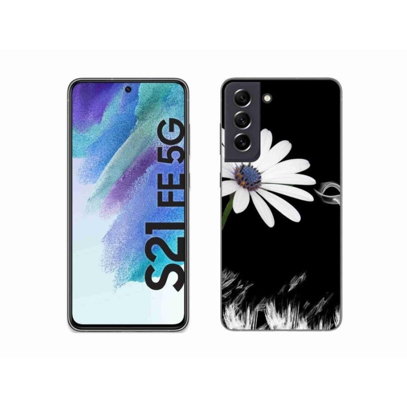 Gél védőhuzat mmCase Samsung Galaxy S21 FE 5G - fehér virág