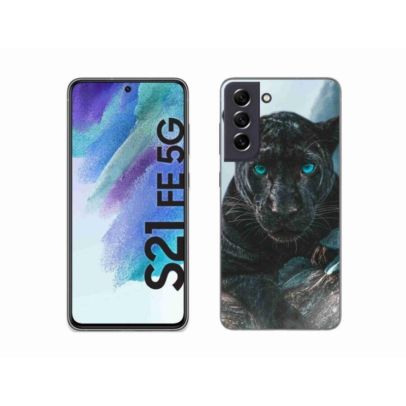 Zselés borítás mmCase Samsung Galaxy S21 FE 5G - fekete párduc