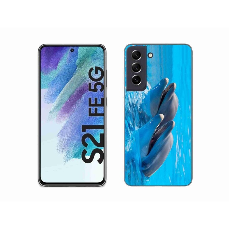 Zselés borítás mmCase Samsung Galaxy S21 FE 5G - delfinek