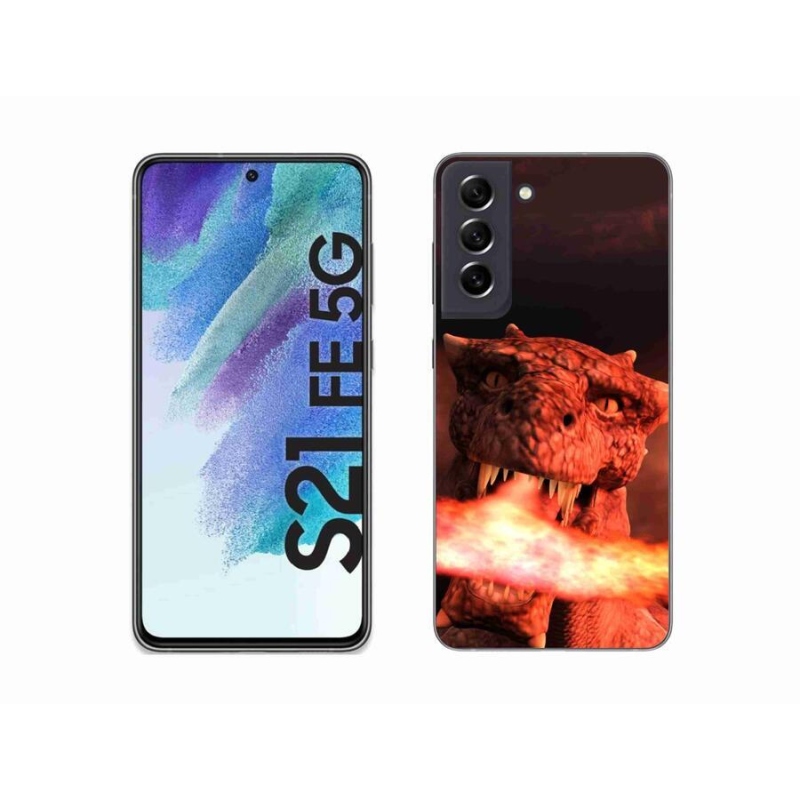 Zselés borítás mmCase Samsung Galaxy S21 FE 5G - sárkány