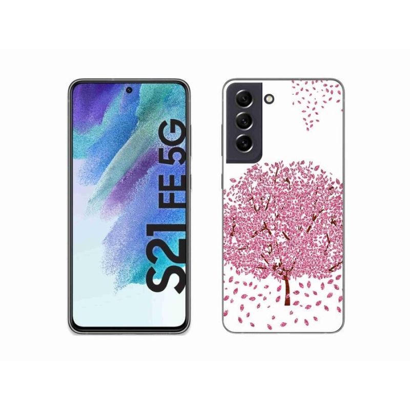 Zselés borítás mmCase Samsung Galaxy S21 FE 5G - rajzfilmfa levelekkel