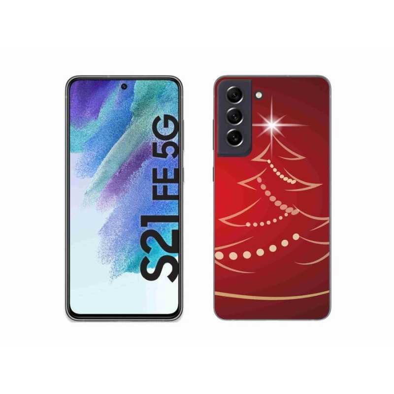 Gél borítás mmCase Samsung Galaxy S21 FE 5G - karácsonyfa karikatúrával