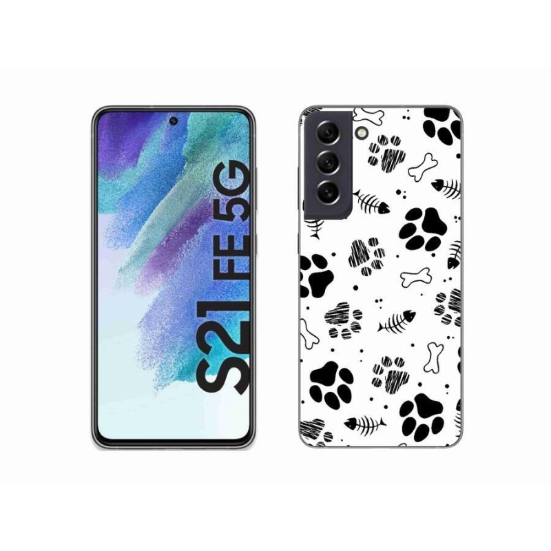Zselés borítás mmCase Samsung Galaxy S21 FE 5G - kutyamancsok 1