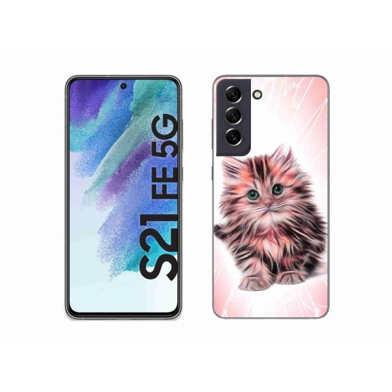 Zselés borítás mmCase Samsung Galaxy S21 FE 5G - aranyos cica