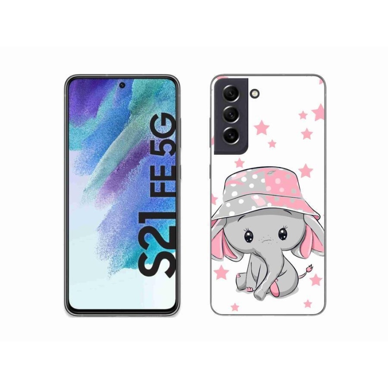 Gél védőhuzat mmCase Samsung Galaxy S21 FE 5G - rózsaszín elefánthoz