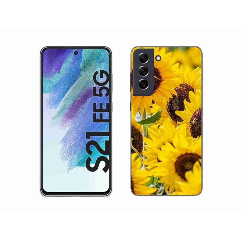 Zselés borítás mmCase Samsung Galaxy S21 FE 5G - Napraforgó