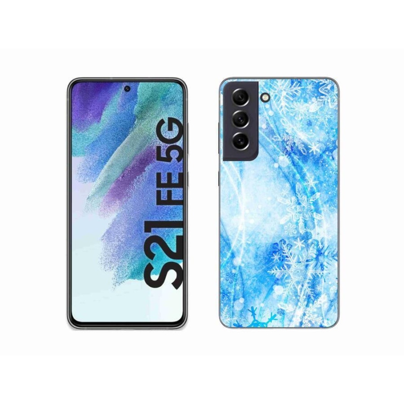 Gél védőhuzat mmCase Samsung Galaxy S21 FE 5G - hópelyhekhez