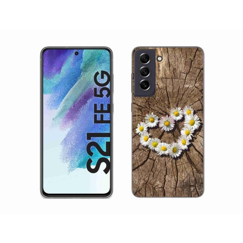 Zselés borítás mmCase Samsung Galaxy S21 FE 5G - Százszorszépek szíve