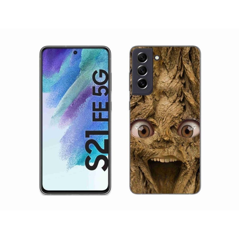 Gél borítás mmCase Samsung Galaxy S21 FE 5G - vidám fa szemekkel