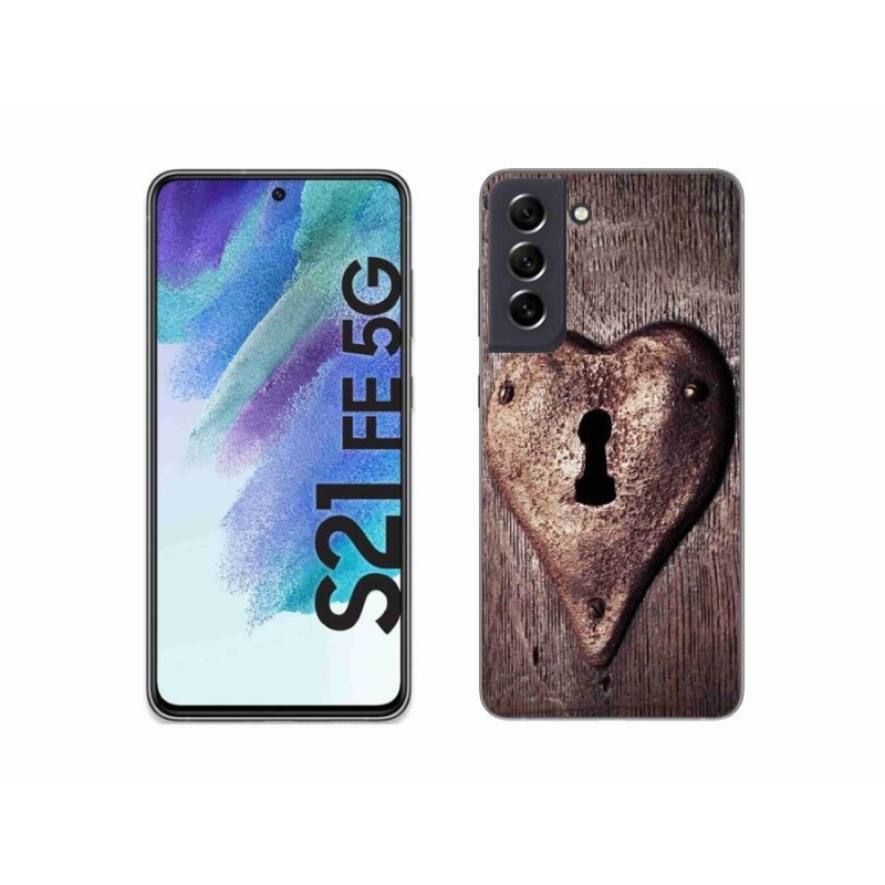 Zselés borítás mmCase Samsung Galaxy S21 FE 5G készülékhez - szív alakú zár