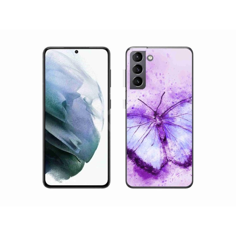 Zselés borítás mmCase Samsung Galaxy S21 - lila pillangó