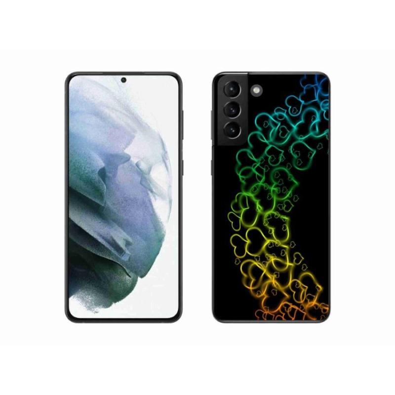 Zselés borítás mmCase Samsung Galaxy S21 Plus készülékhez - színes szívek