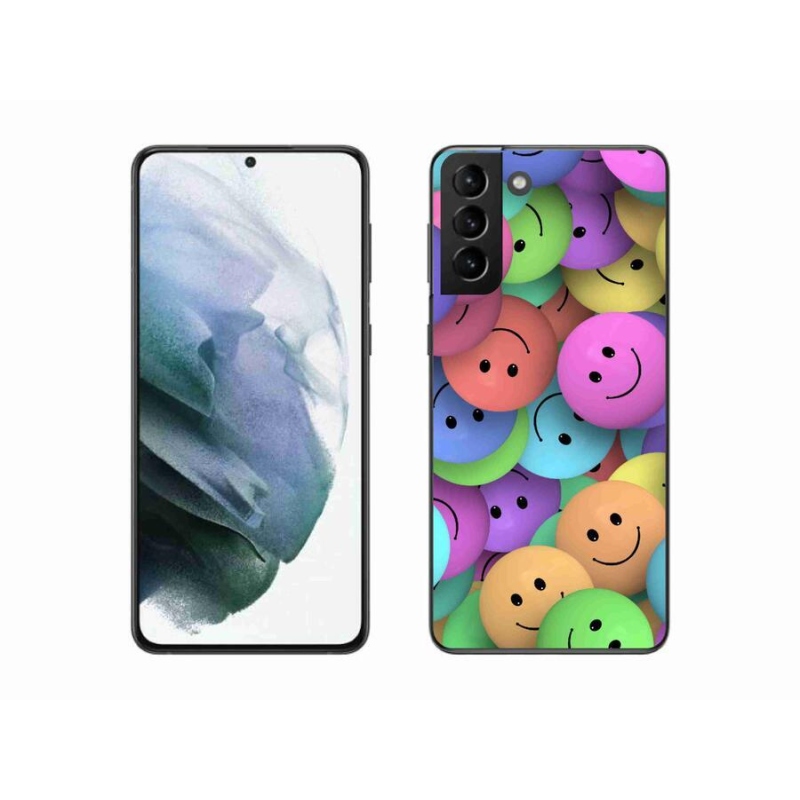 Gél borító mmCase a mobiltelefonon Samsung Galaxy S21 Plus - színes smiley-k