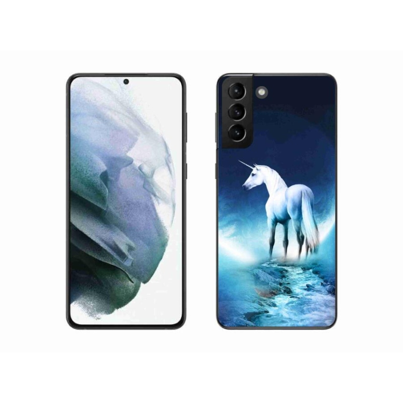 Gél védőhuzat mmCase Samsung Galaxy S21 Plus készülékhez - fehér egyszarvú