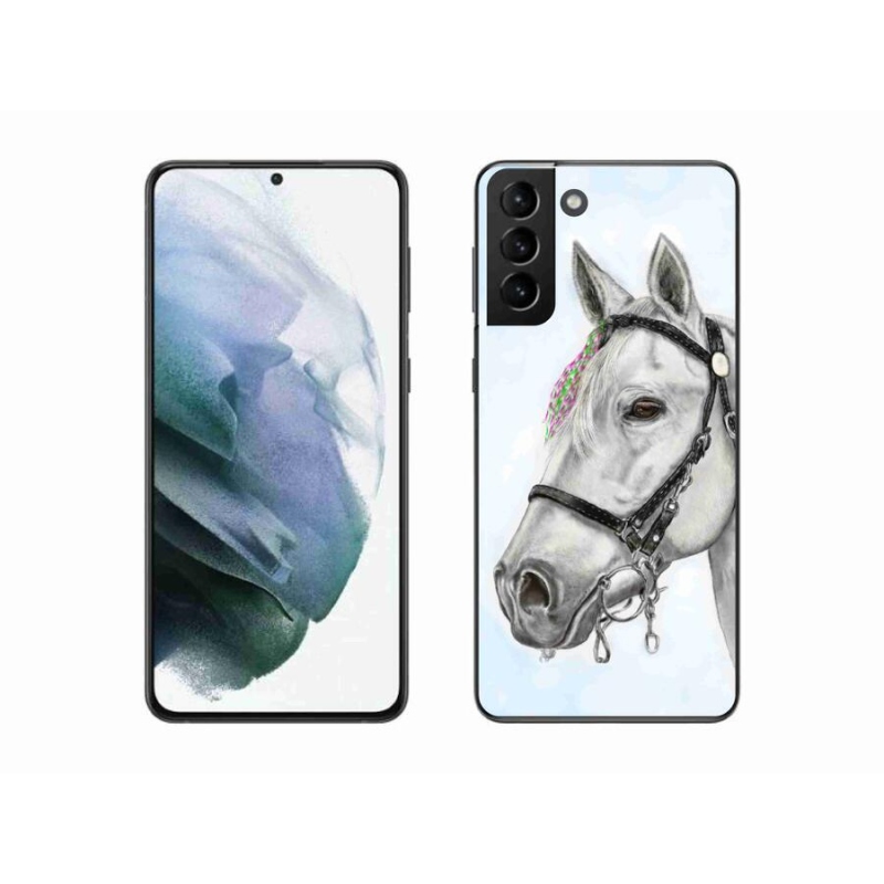 Zselés borítás mmCase Samsung Galaxy S21 Plus - fehér ló 1