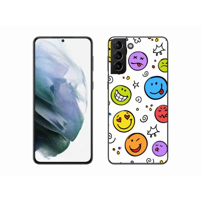 Gél borítás mmCase Samsung Galaxy S21 Plus készülékhez - smiley-k
