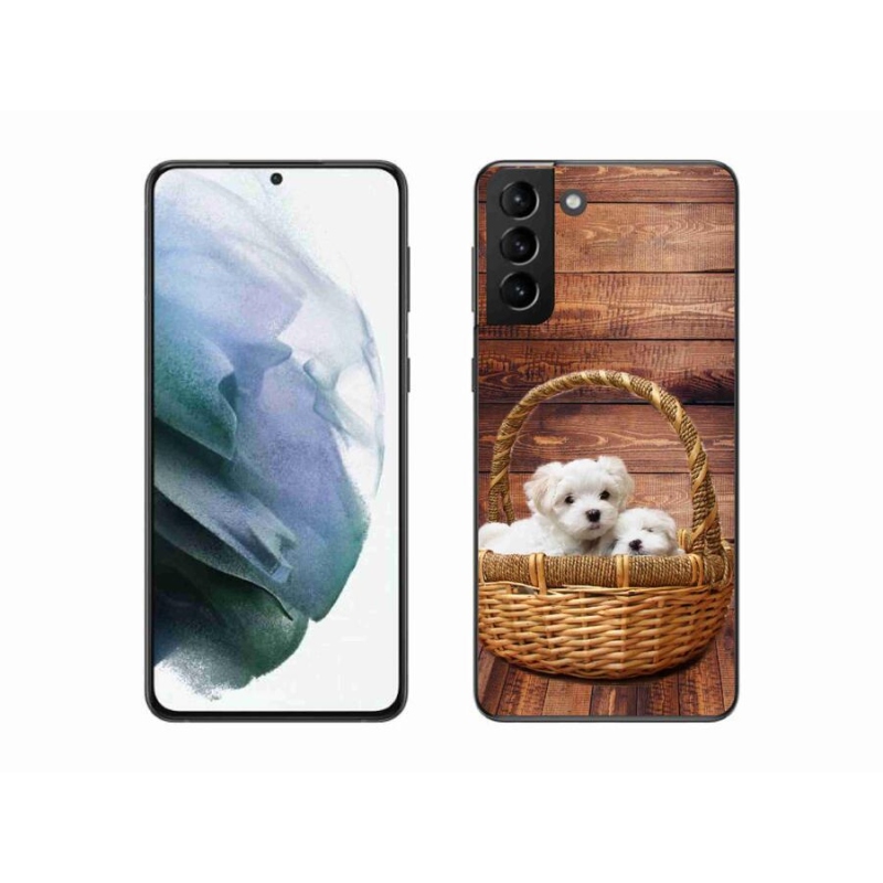 Gél borítás mmCase Samsung Galaxy S21 Plus készülékhez - kölyökkutyák