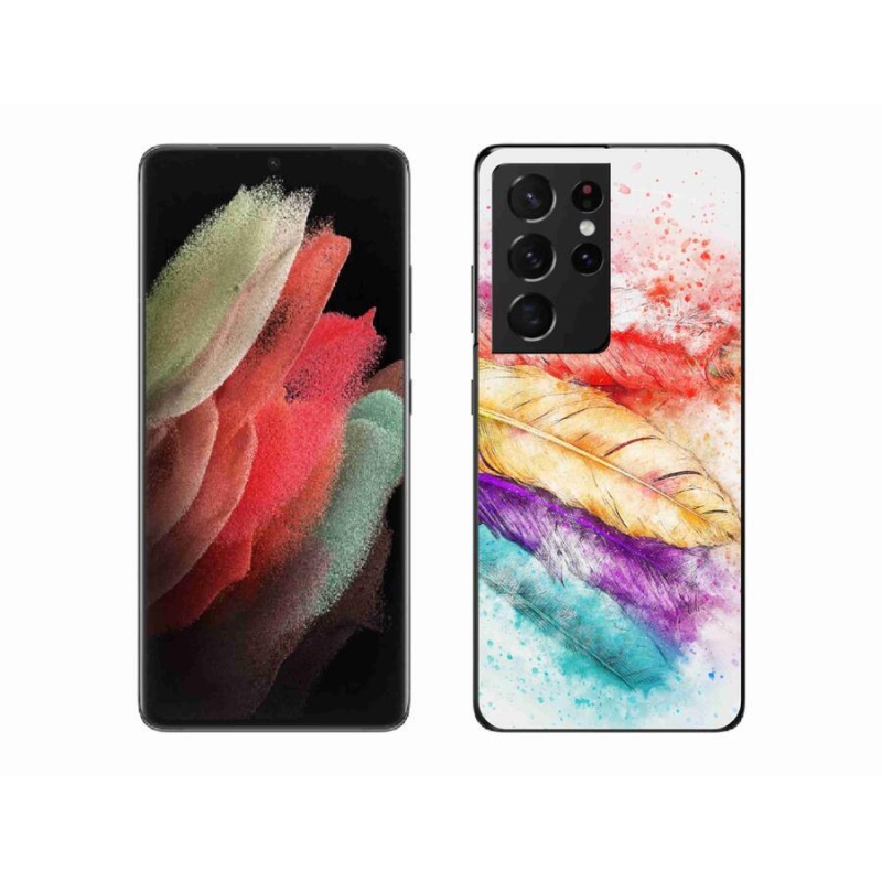 Zselés borítás mmCase Samsung Galaxy S21 Ultra 5G - színes tollakhoz