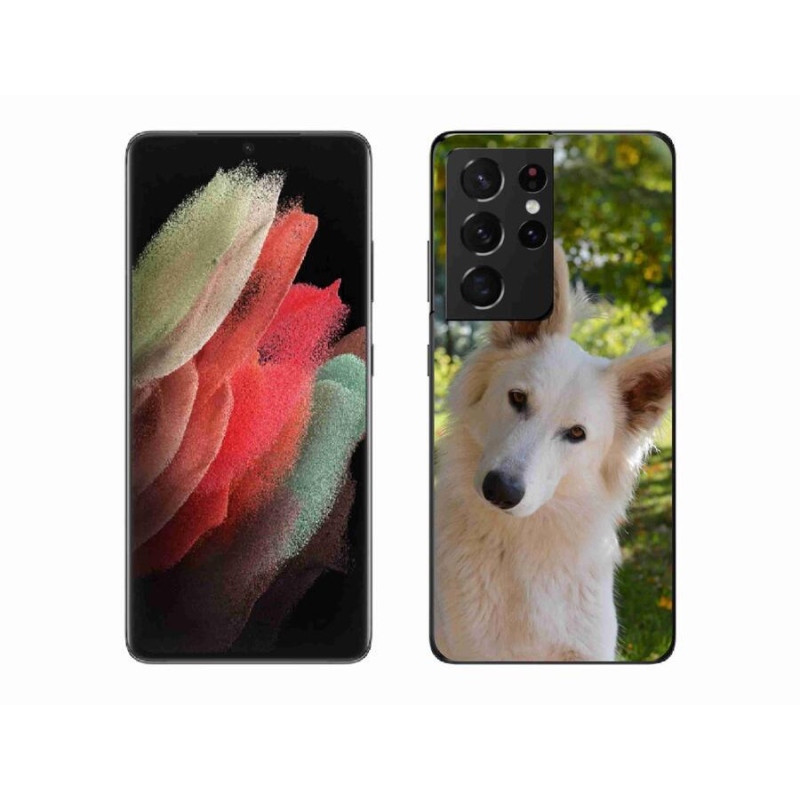 Gél védőhuzat mmCase Samsung Galaxy S21 Ultra 5G - fehér Svájci juhász 1