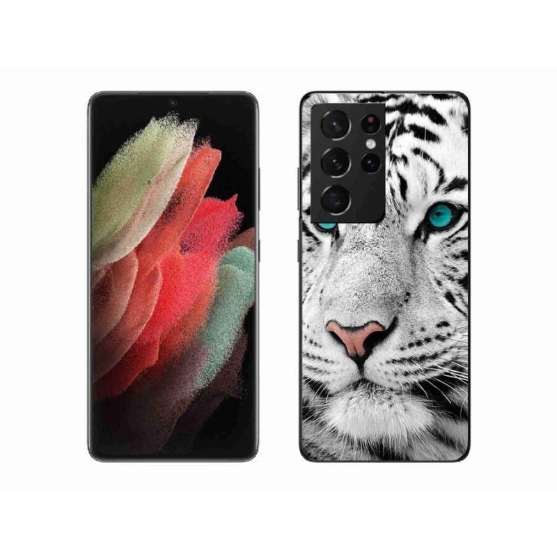 Gél védőhuzat mmCase Samsung Galaxy S21 Ultra 5G - fehér tigris