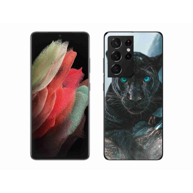 Zselés borítás mmCase Samsung Galaxy S21 Ultra 5G - fekete párduc