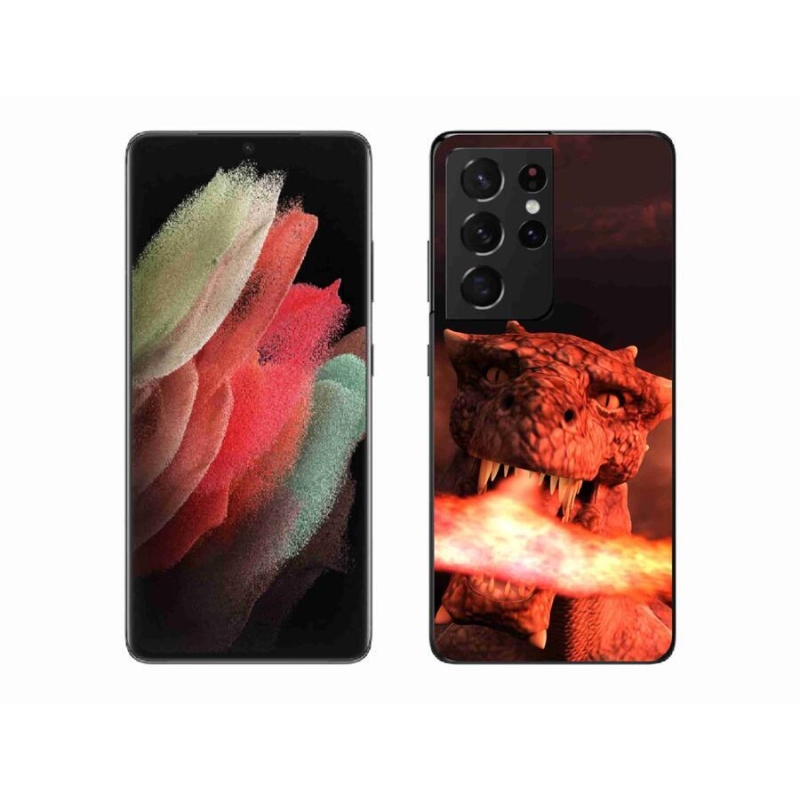 Gél védőburkolat mmCase Samsung Galaxy S21 Ultra 5G - sárkány