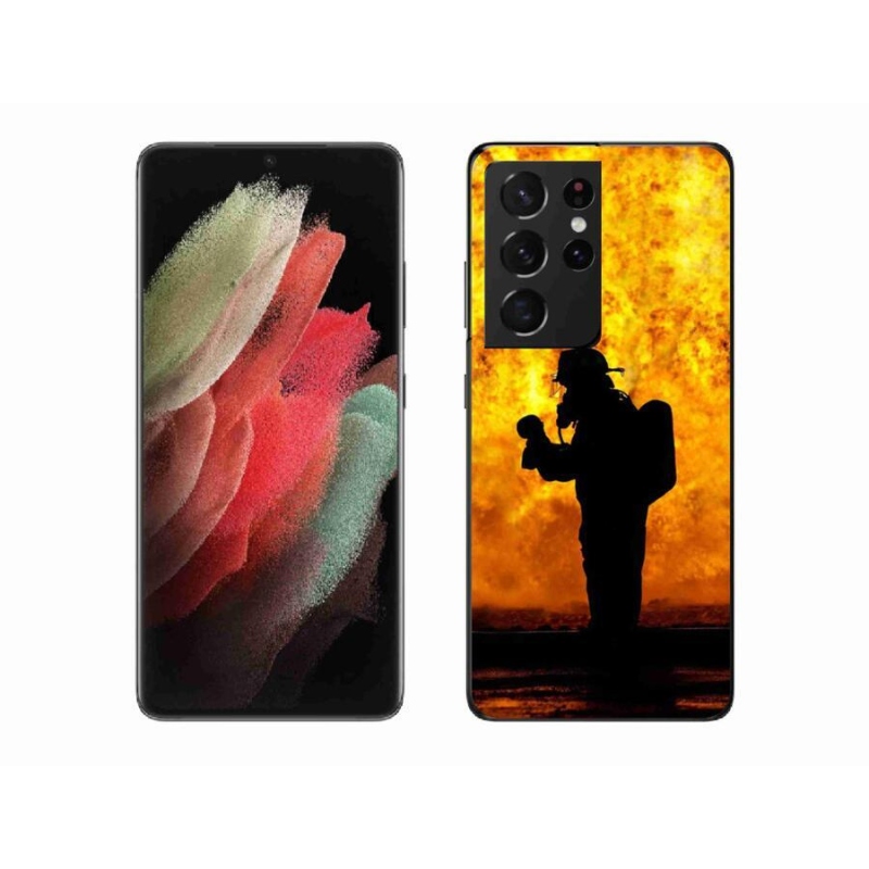 Gél borítás mmCase Samsung Galaxy S21 Ultra 5G - tűzoltó számára