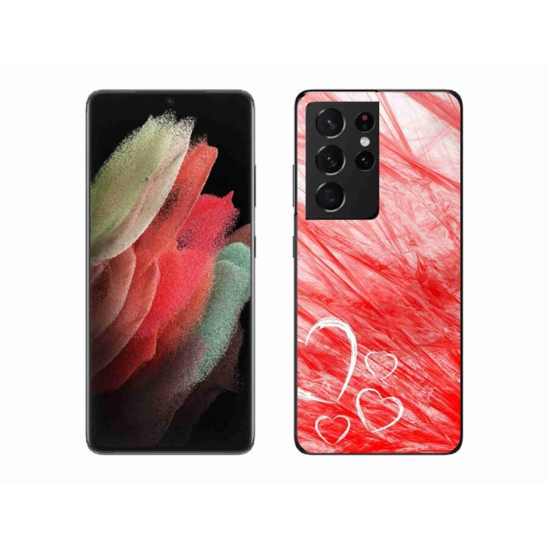 Gél védőhuzat mmCase Samsung Galaxy S21 Ultra 5G - szív