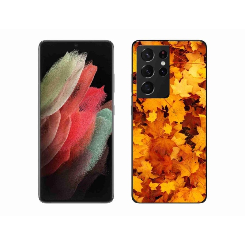 Gél borítás mmCase Samsung Galaxy S21 Ultra 5G - juharlevelek - Samsung Galaxy S21 Ultra 5G számára