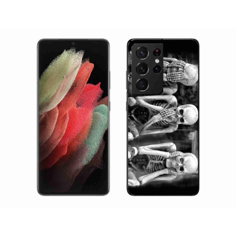 Zselés borítás mmCase Samsung Galaxy S21 Ultra 5G - csontvázakhoz